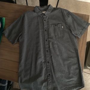 Active button up short sleeve grey  shirt